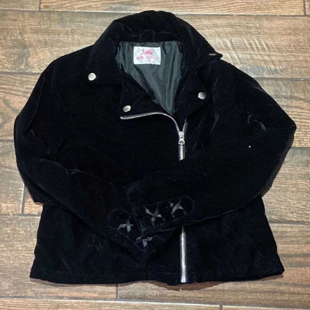 Justice Girl Junior Velvet Jacket Size 18-20